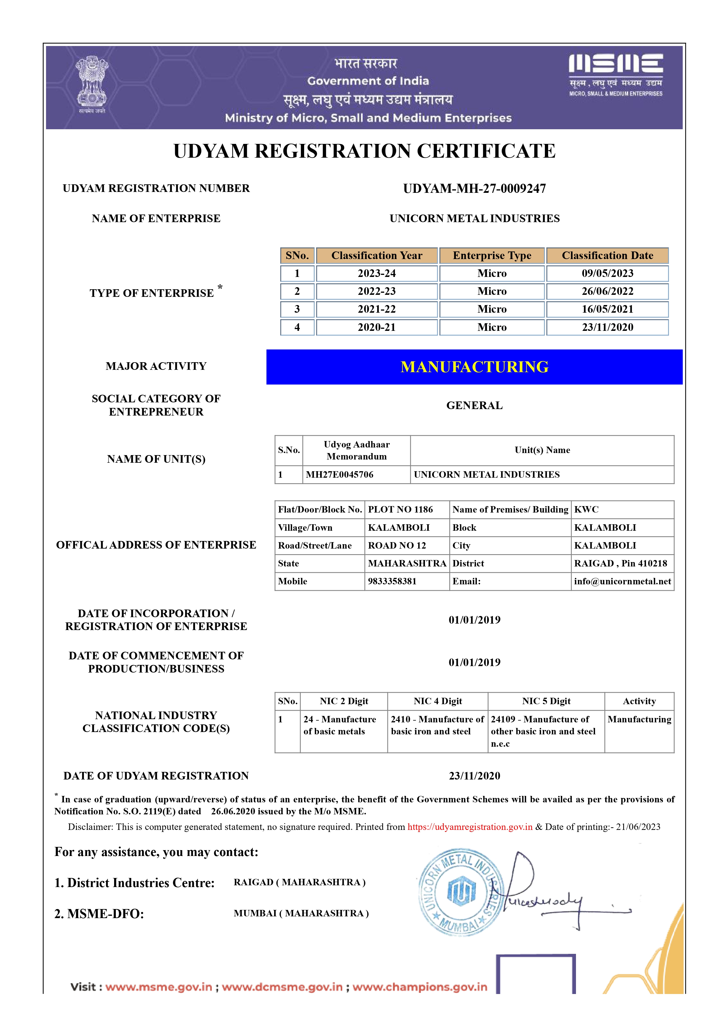 Udyam Registration